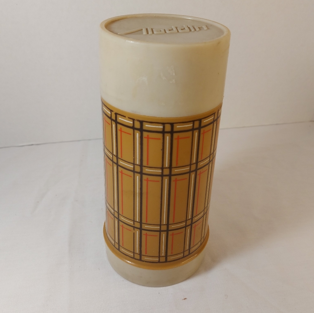 Vintage Aladdin Classic Plaid 10 Oz Best Buy Vacuum Thermos Wide Mouth Bottle